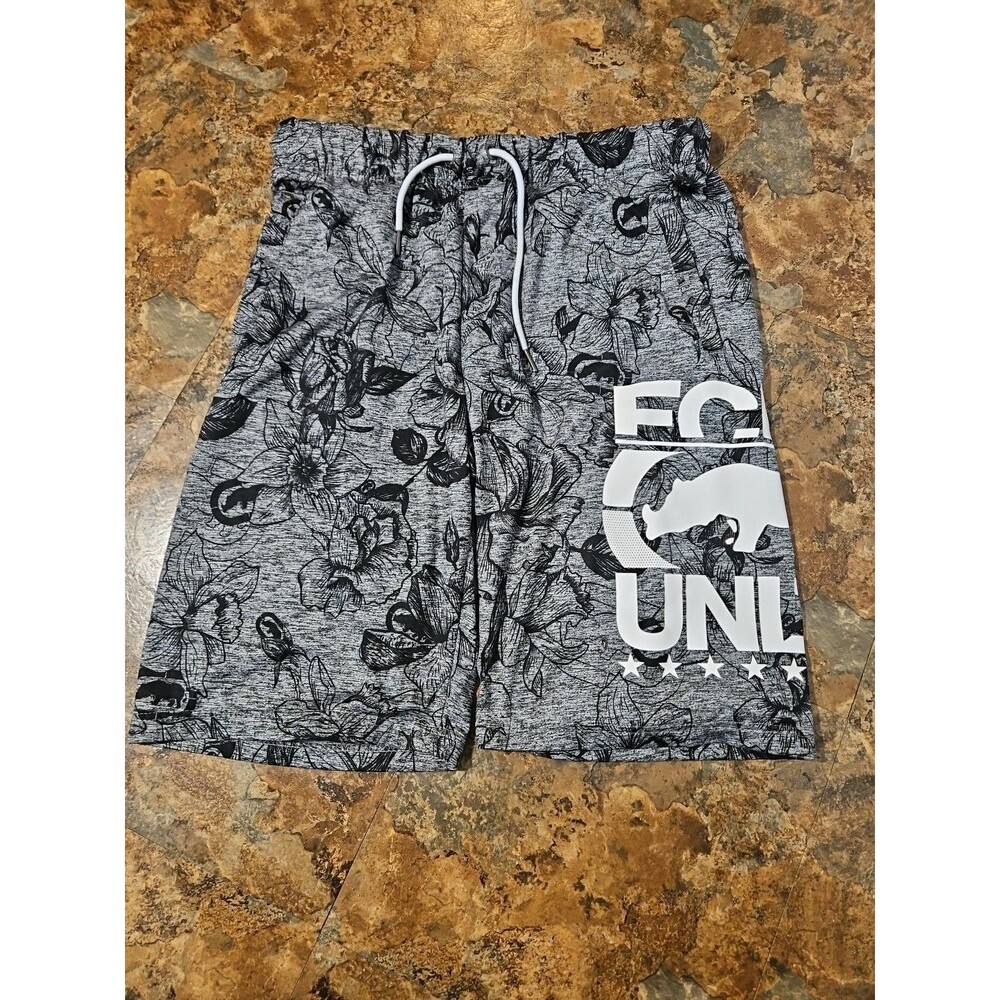 Ecko Unltd logo shorts Mens Small 32 Gray/blk Excellent Condition (A179)‎